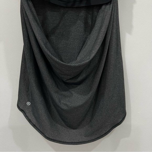 Lululemon Wild Tank Size 8 Heathered Black Strappy Back Sports Bra - Picture 13 of 16